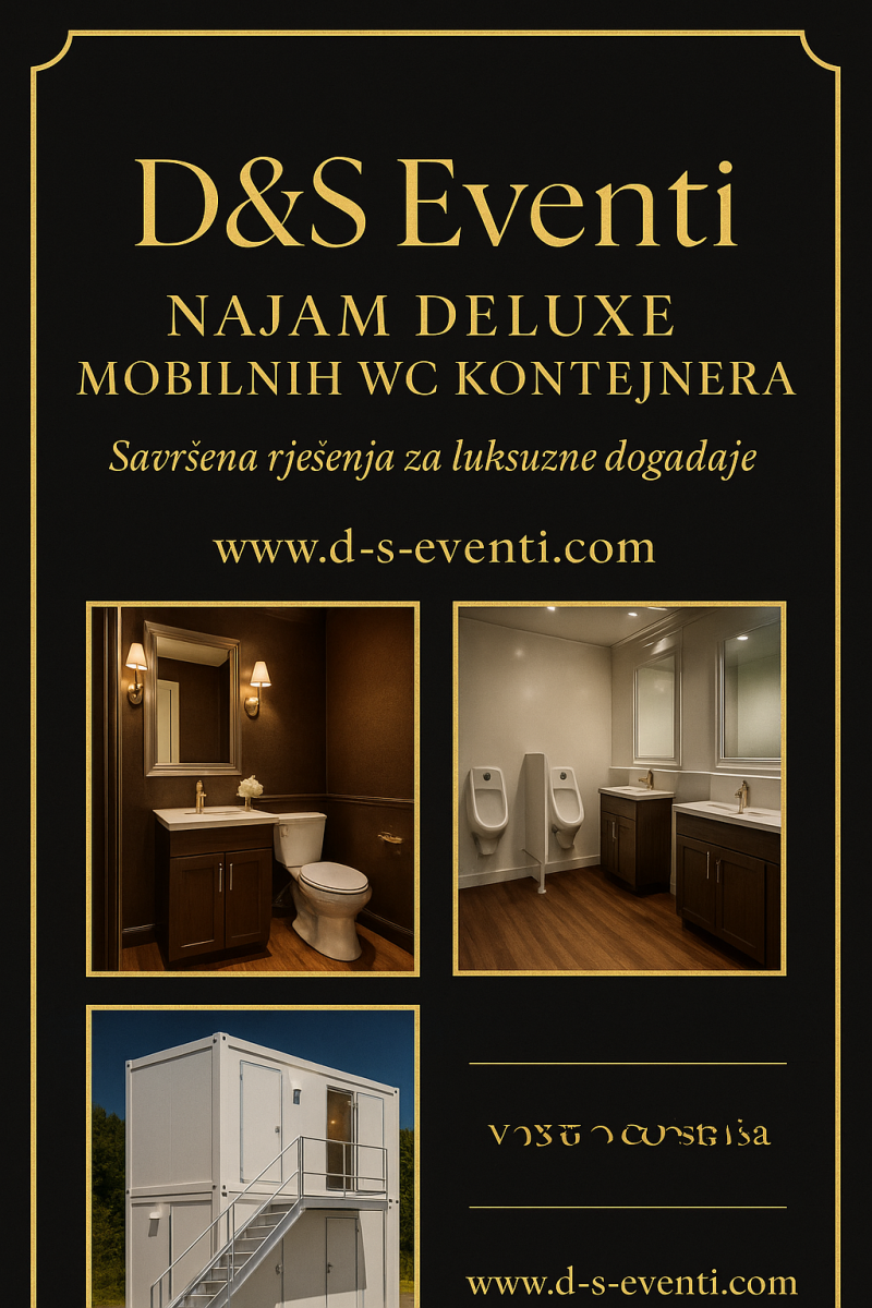 Najam vip deluxe wc kontenjera za evente d&s eventi