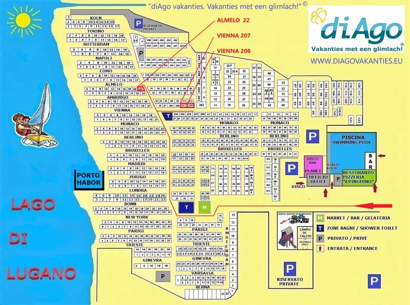 Plattegrond onze Chalets