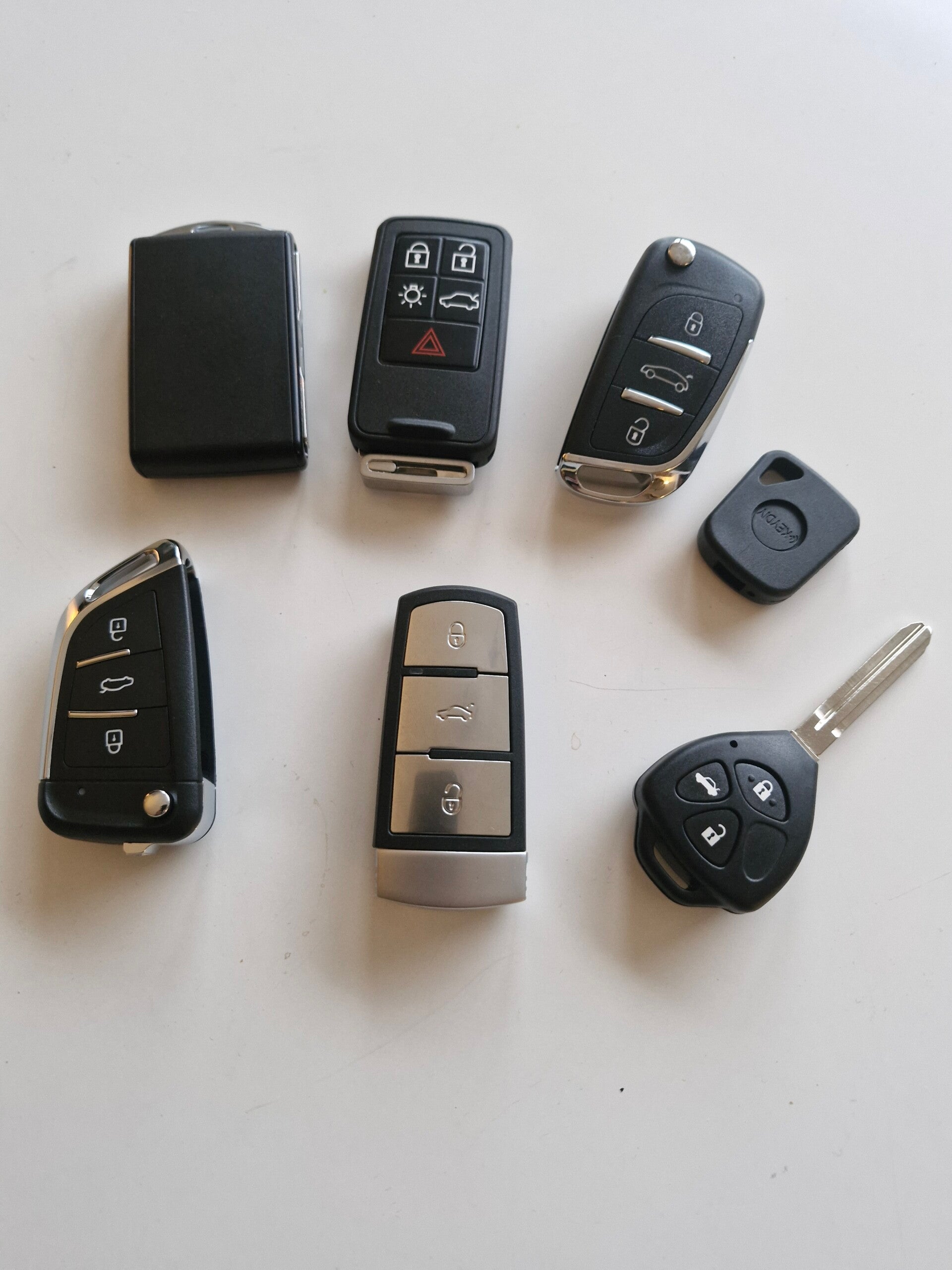 Udvalg af bilnøgler