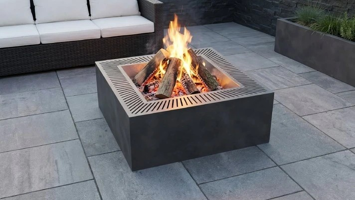 Modern Square Fire Pit V3