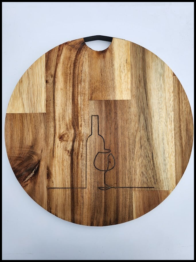 Ronde  borrelplank acacia