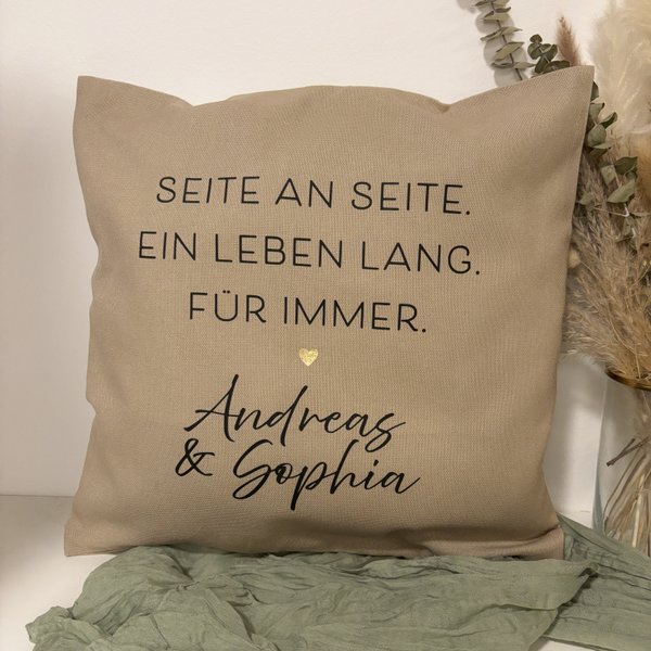 Kissenhülle - Seite an Seite