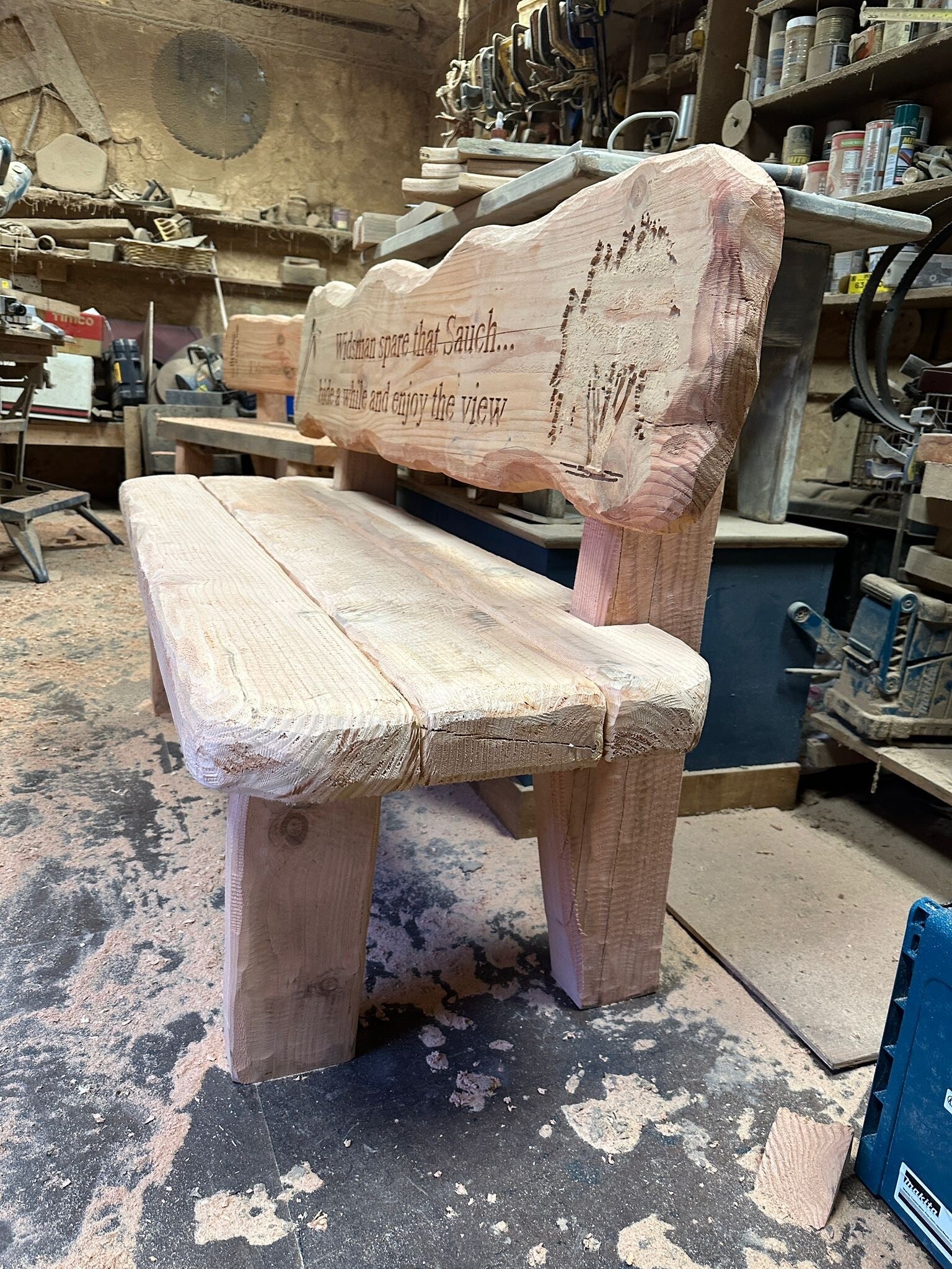 Douglas fir bench