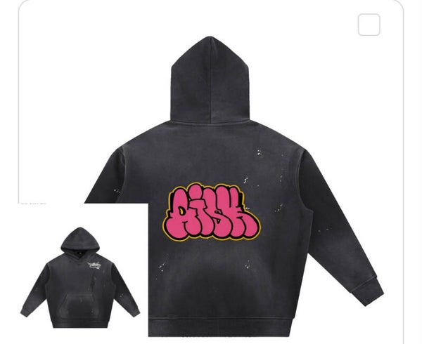 risk 12 hoodie pink and yellow