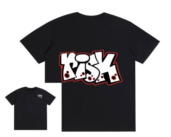risk 12 black and red tee