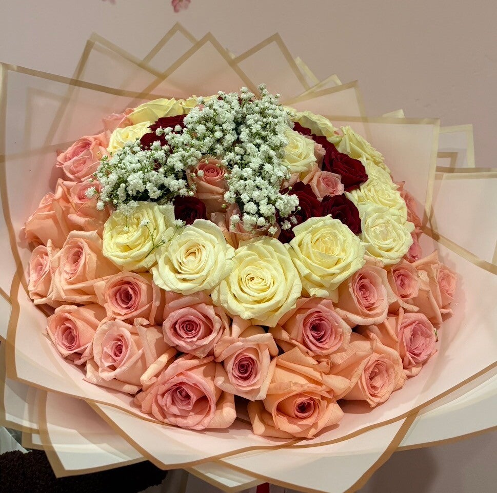 Letter Personalised Roses Bouquet
