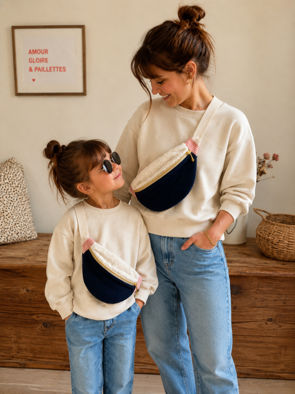 Banane Matchy-Matchy Maman & Enfant en Velours Côtelé