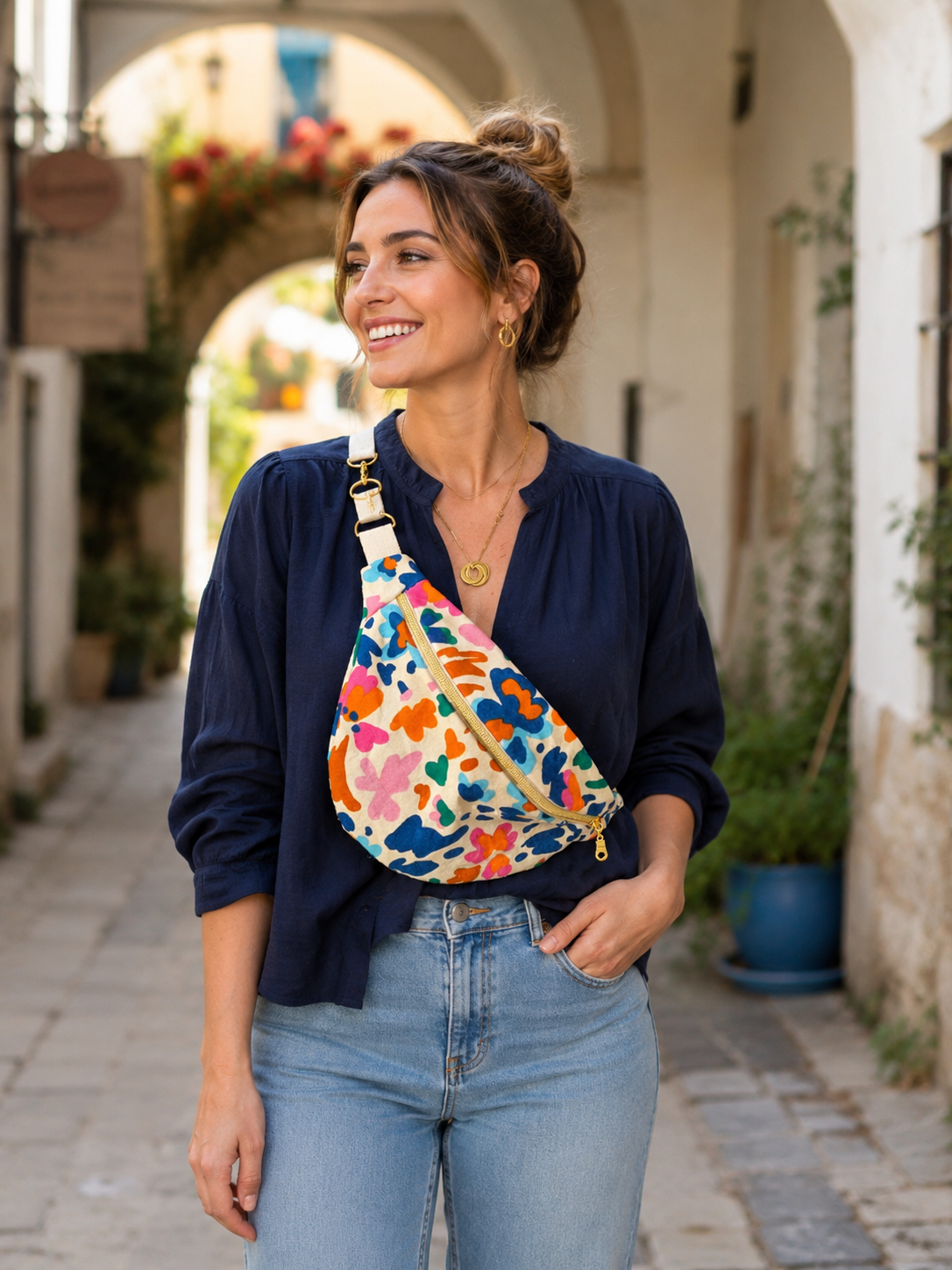 SAC BANANE MULTICOLORE