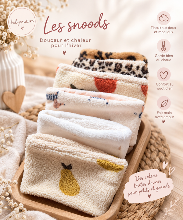 Snood enfant tout doux – Plusieurs motifs et coloris