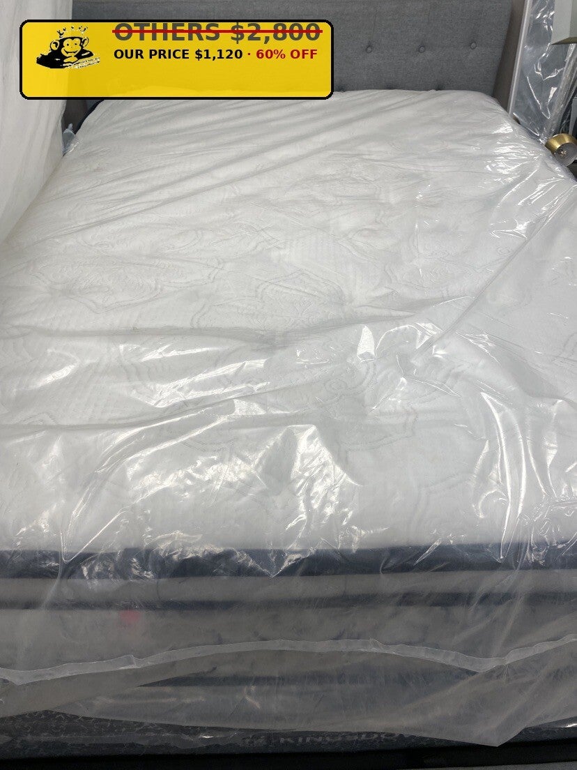 Charcoal edge mattress side view at Mattress Monkey Liquidation, mattress store in Chilliwack BC