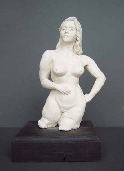 Vrouw korte benen / Woman short legs, 20 cm, 2001. €350