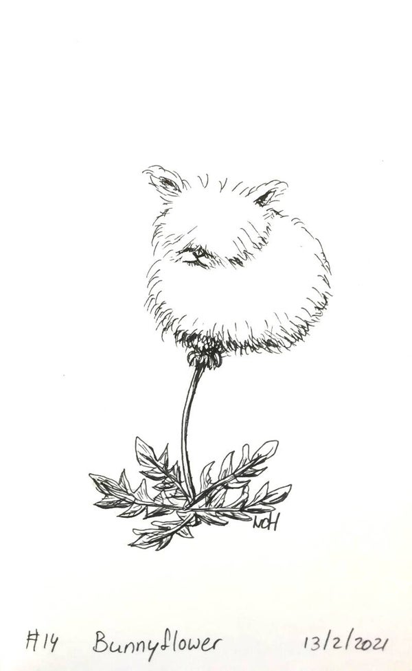 Art print A5 "Bunnyflower"