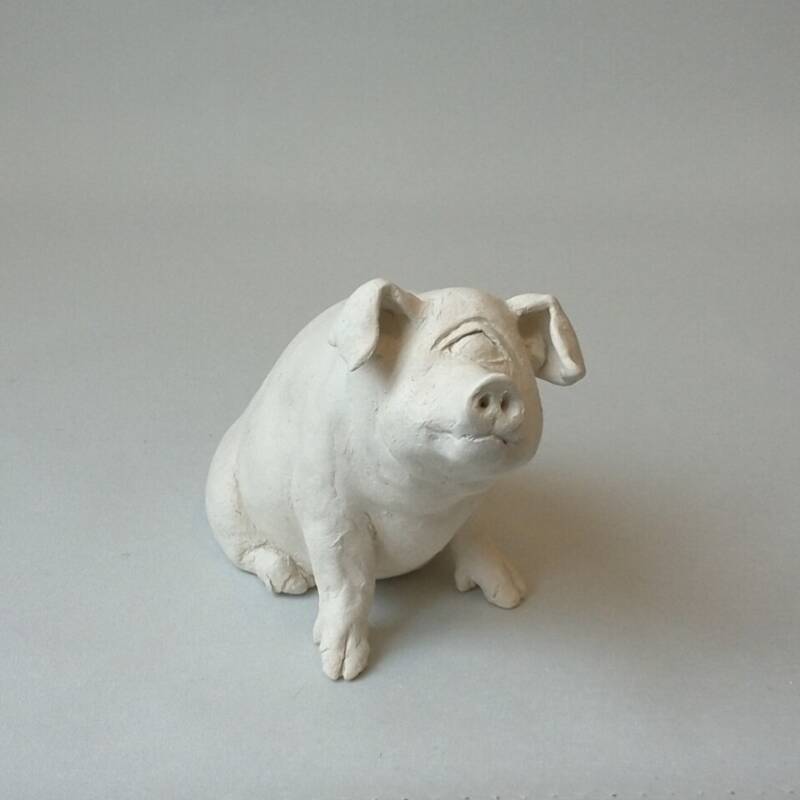Cycloop varken / Cyclops pig. Keramiek / Ceramics, 8x17x11 cm, 2020.  €350