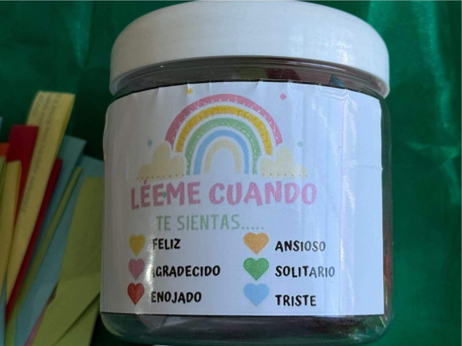 Tarro con Versículos Bíblicos... Léeme cuando te sientas....