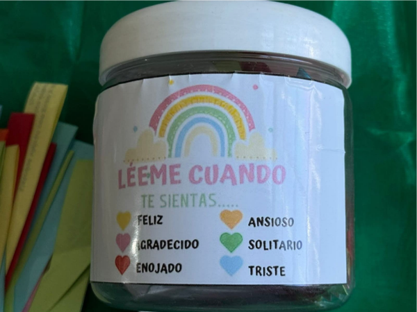Tarro con Versículos Bíblicos... Léeme cuando te sientas....