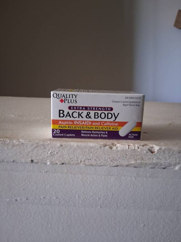 Pain reliever  Back& Body aches 20 pills
