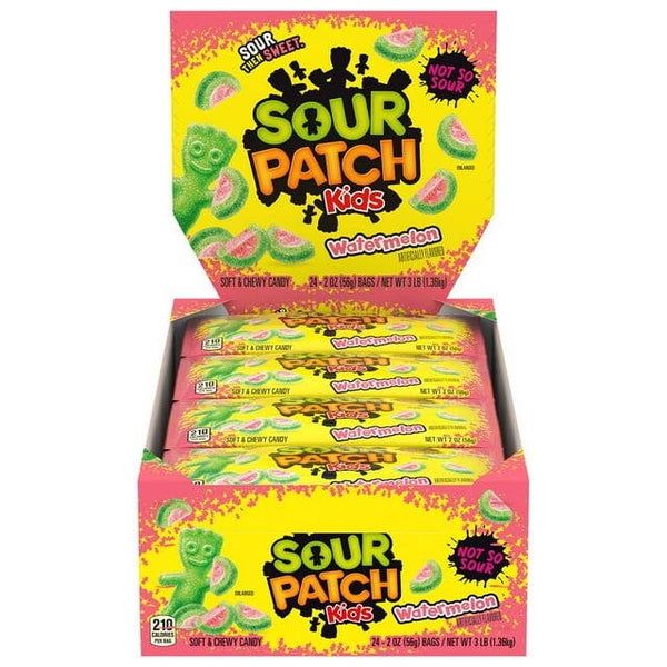 SOUR PATCH KIDS Watermelon Soft Chewy Candy, 2 oz., 24 pk