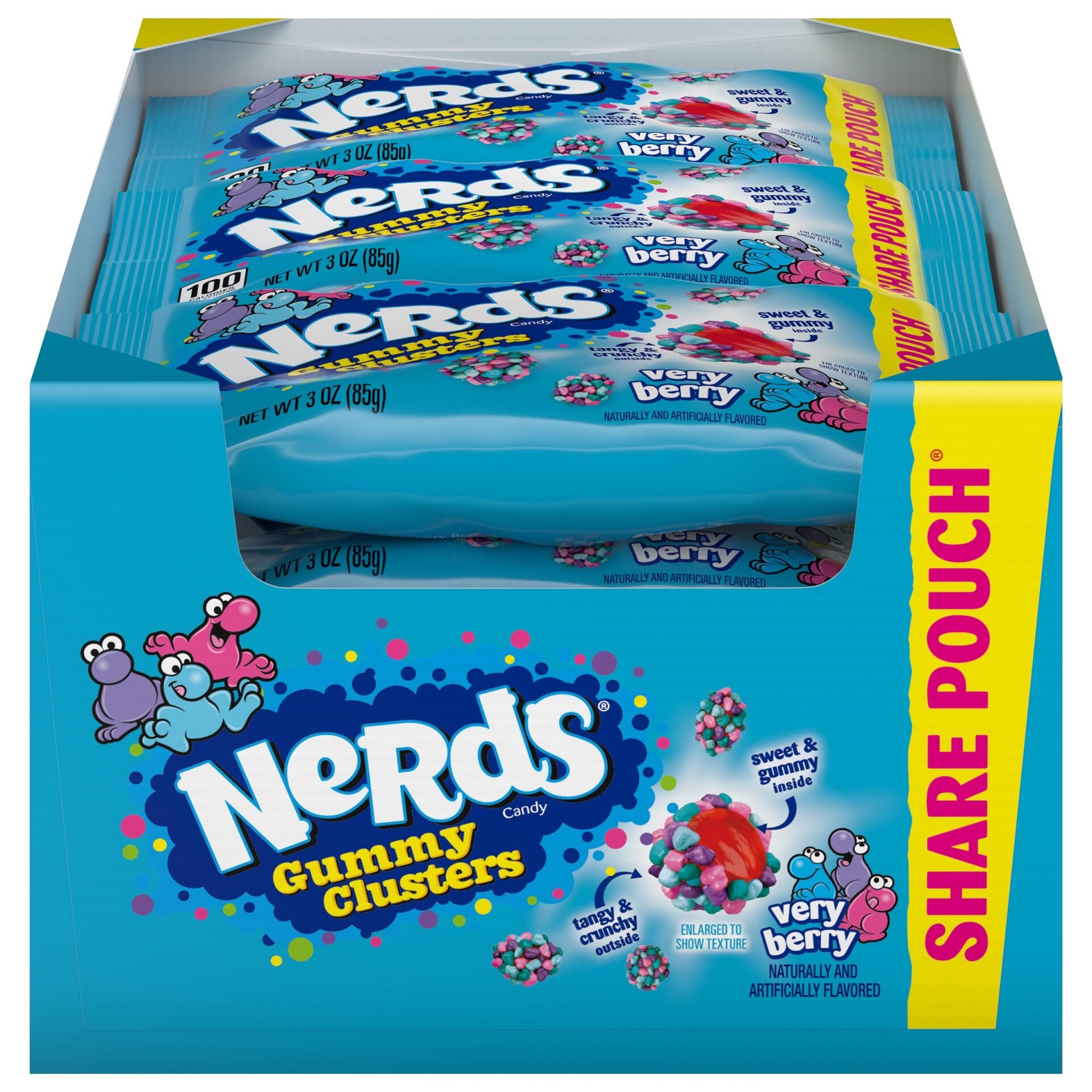 NERDS Gummy Clusters Very Berry Crunchy And Gummy Candy - 3 Oz