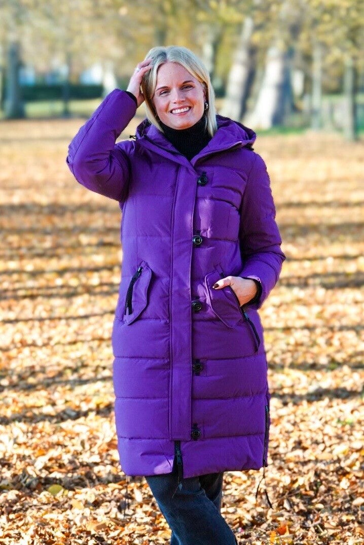 Lange Winterjas - Paars