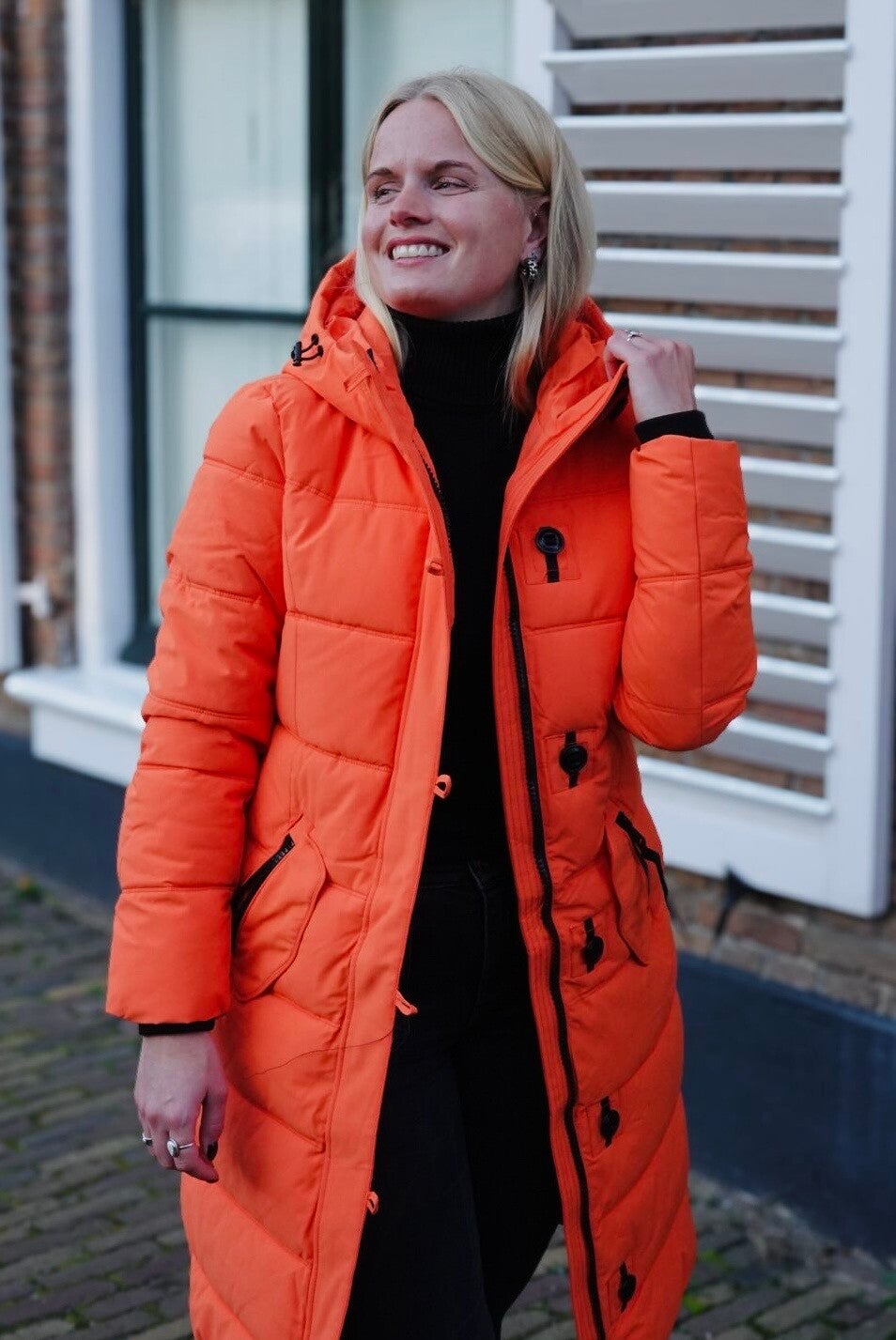 Winterjas Lang - Oranje