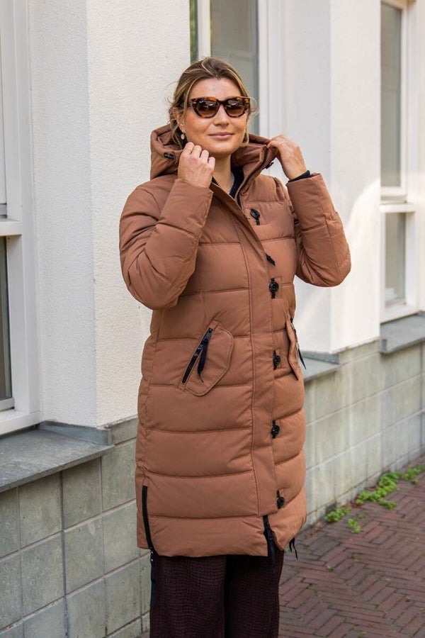 Lange winterjas - Camel