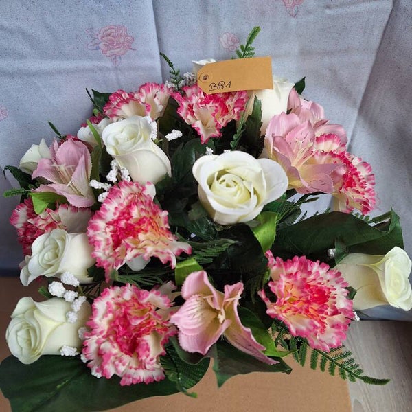 Bouquet roses - œillets - lys - BR1