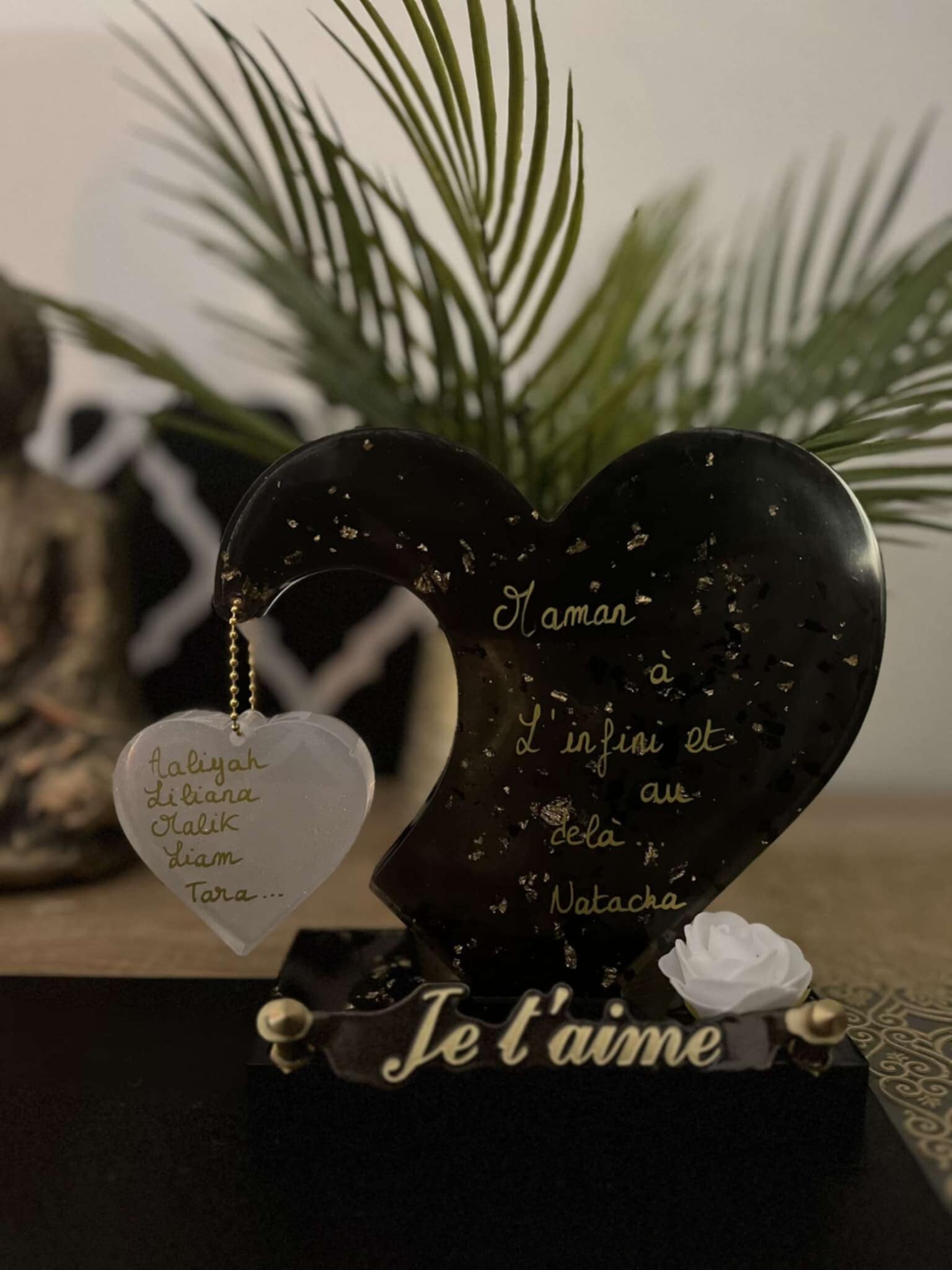 Grand Coeur n°21 Black and White Je t'aime