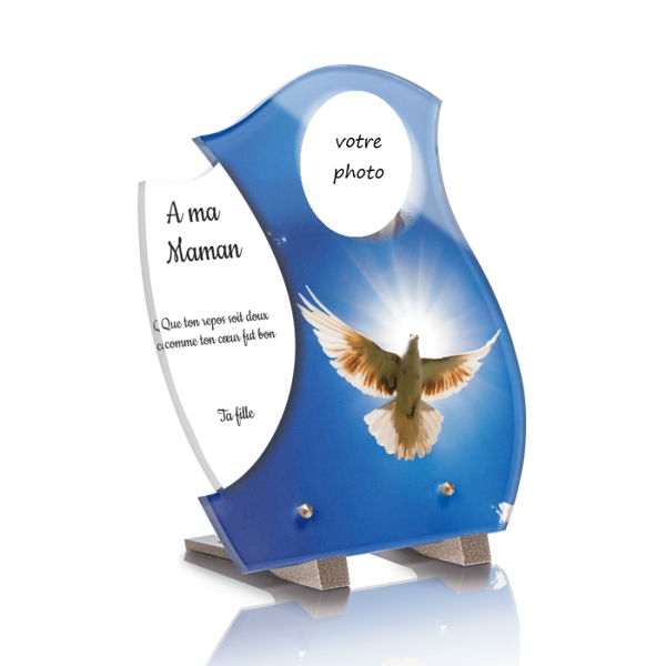 PLD7P - PLAQUE DESIGN 22.4X25 avec pieds avec photo
