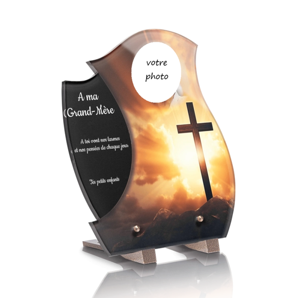 PLD9P - PLAQUE DESIGN 22.4X25 avec pieds avec photo