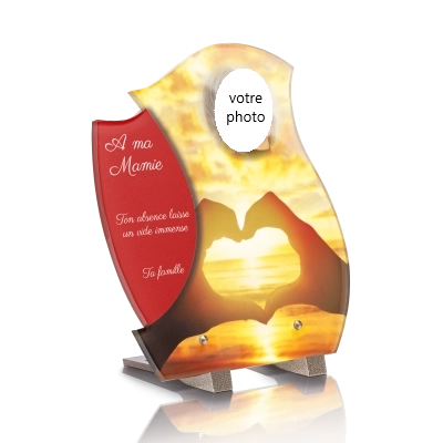 PLD4P - PLAQUE DESIGN 22.4X25 avec pieds avec photo