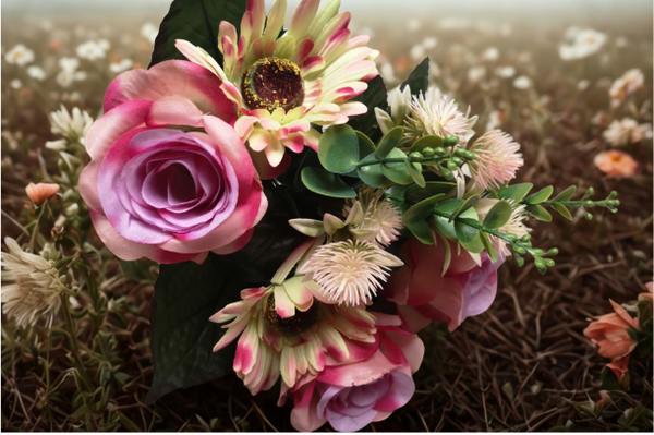 PBRG Petit bouquet mignon roses et gerberas