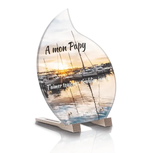 PLG3  - Plaque goutte 20.8x25 avec pied SANS photo