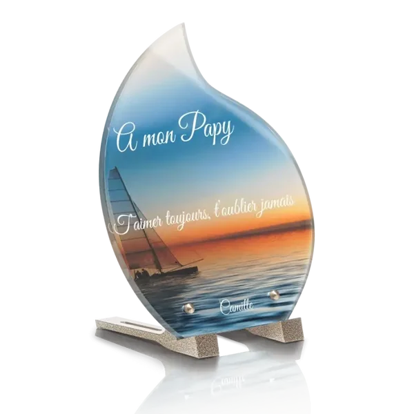 PLG5  - Plaque goutte 20.8x25 avec pied SANS photo