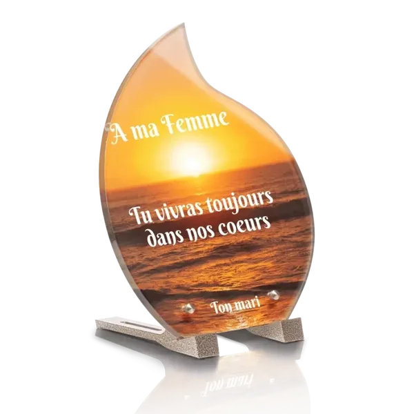 PLG6  - Plaque goutte 20.8x25 avec pied SANS photo