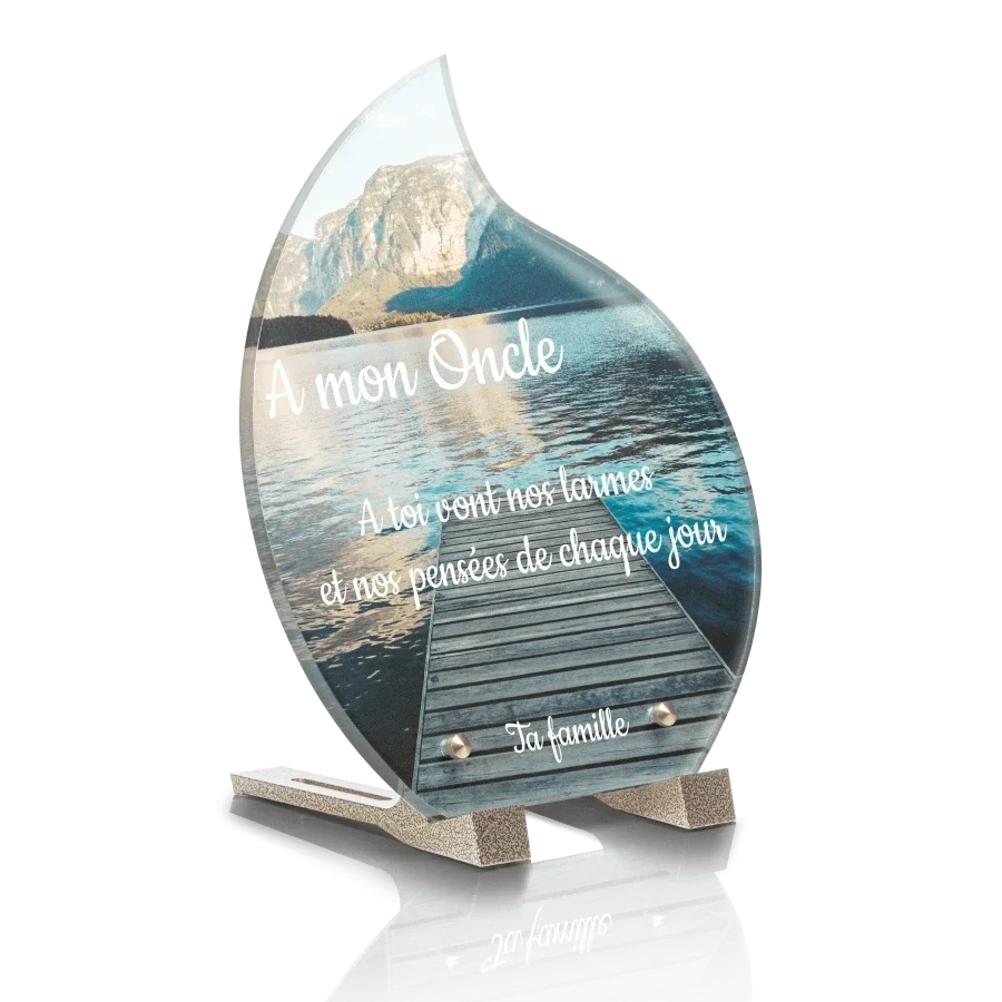 PLG7  - Plaque goutte 20.8x25 avec pied SANS photo