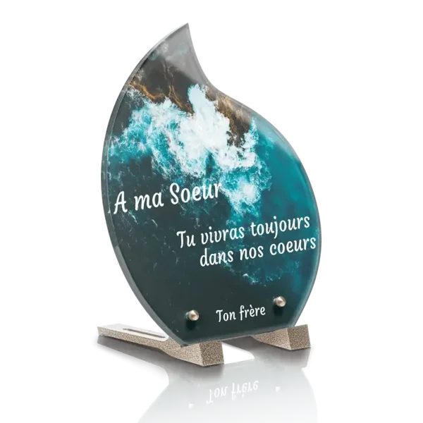 PLG8  - Plaque goutte 20.8x25 avec pied SANS photo