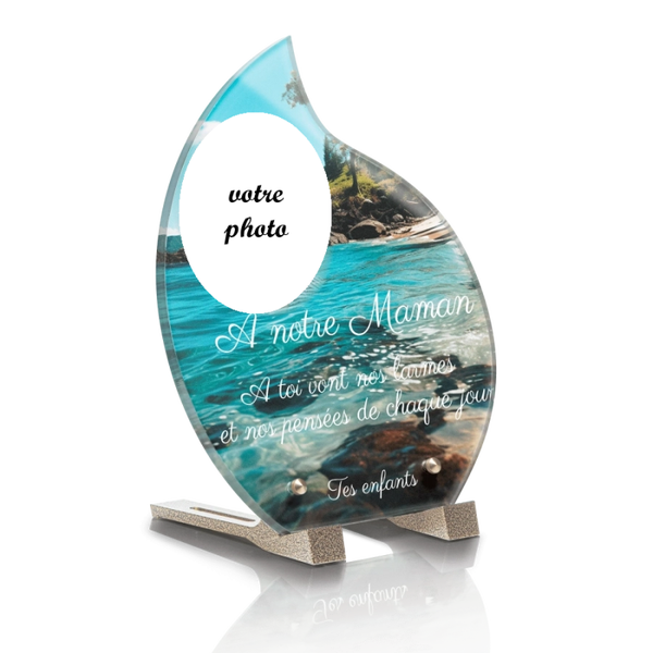 PLG11P  - Plaque goutte 20.8x25 avec pied avec photo