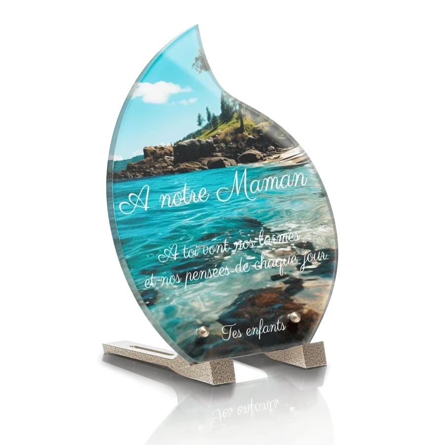 PLG11  - Plaque goutte 20.8x25 avec pied SANS photo