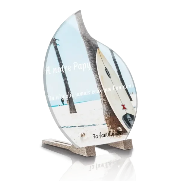 PLG15  - Plaque goutte 20.8x25 avec pied SANS photo