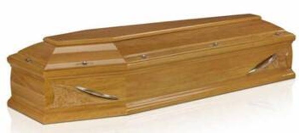Cercueil Genova brillant chêne 22 mm