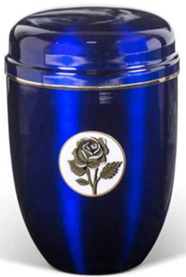 Urne métal décor rose 4,8 L 27x18 - U27