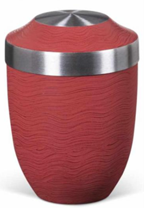Urne métal moire bordeaux 4,8 L 26.5x18 - U31