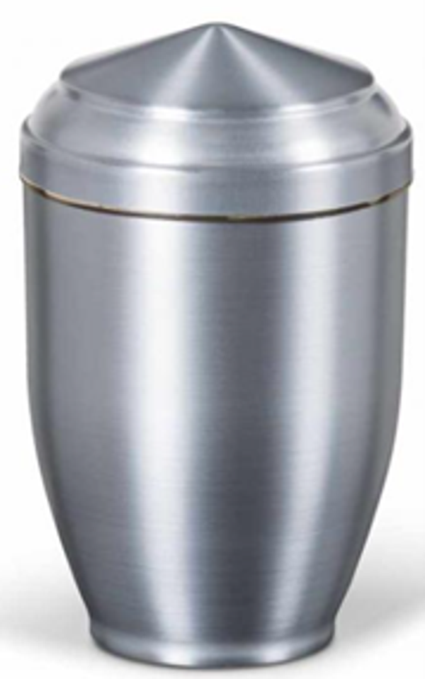 Urne métal grise lisière or pointue 4 L 26.5x16 - U21