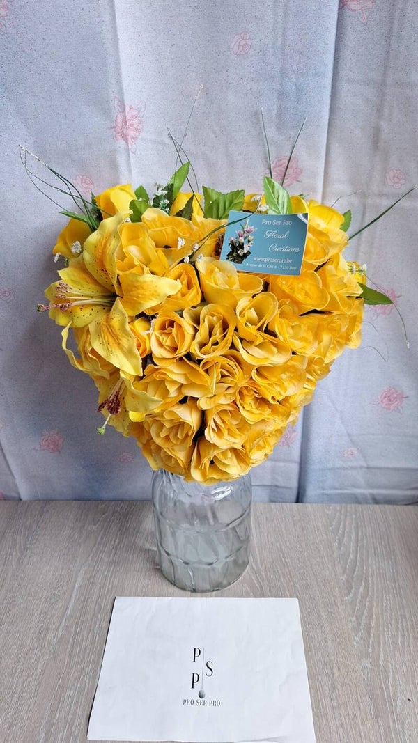 Cœur 25 cm jaune