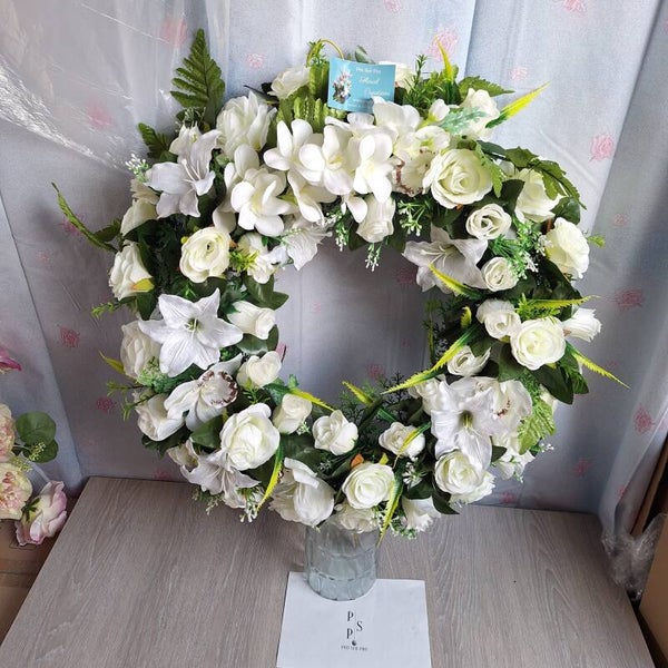 Couronne 50 cm blanche
