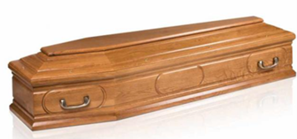 Cercueil T 303 clair brillant chêne 22 mm