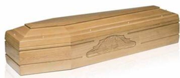 Cercueil gamme prestige T94 visage du Christ chêne