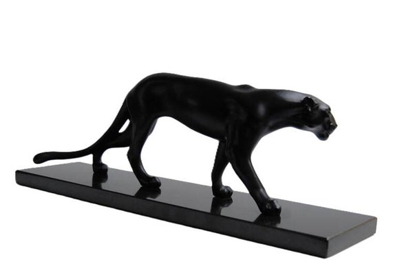 Maurice Font: Art Deco statue of a black panther