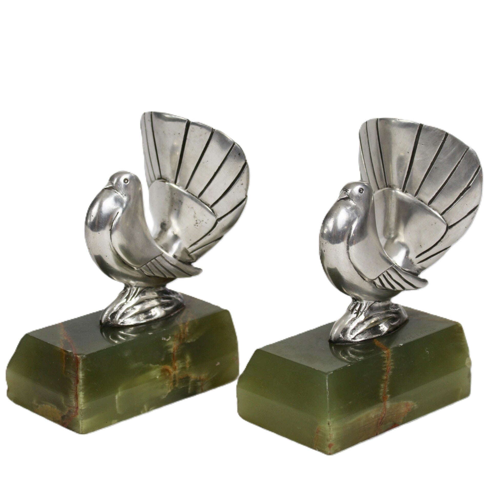 Podiebrad - Bookends (2) - Stylized pigeons
