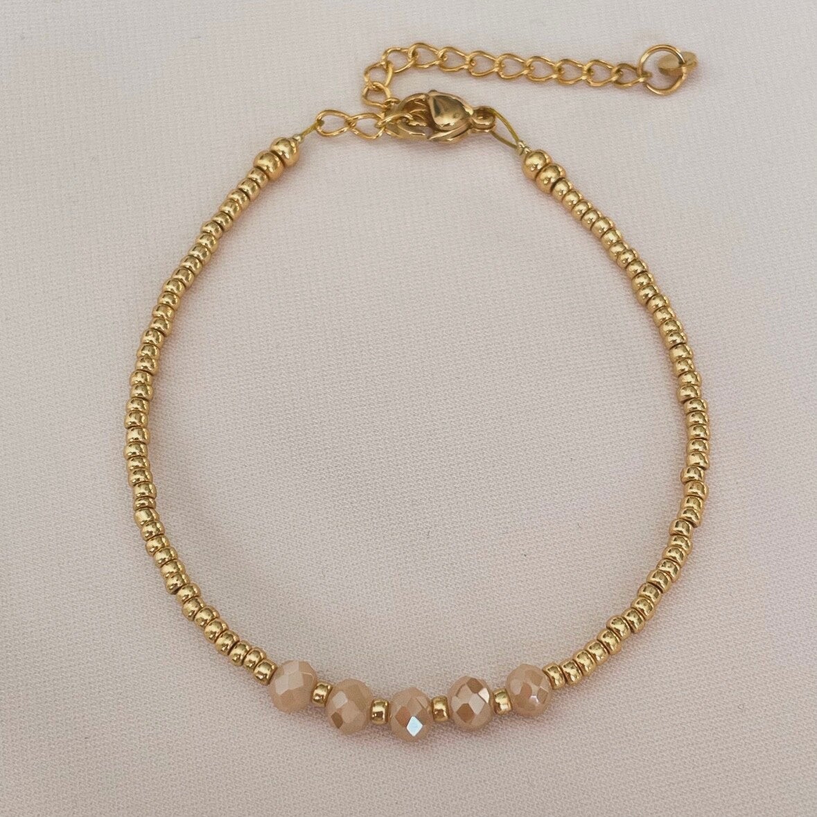 Armband chocolat chunks beige